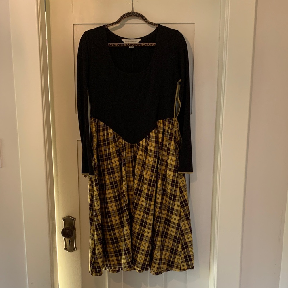 Eliza Faulkner x Free People yellow plaid Joan dress